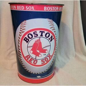 Boston Red Sox 2003 WinCraft MLB 15 inch Metal Tapered Waste Basket Trash Can